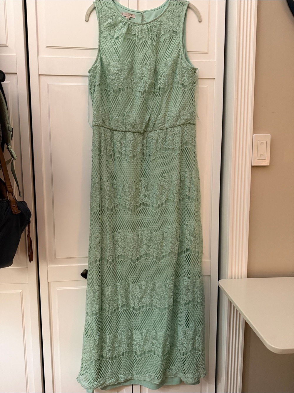 Dress Barn Mint Green Lace Maxi Dress